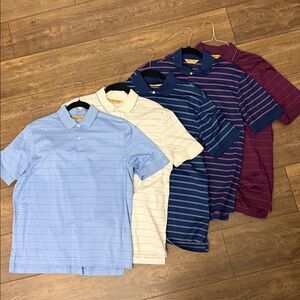 Roundtree & Yorke Gold Label Striped Polo Bundle, Size Medium